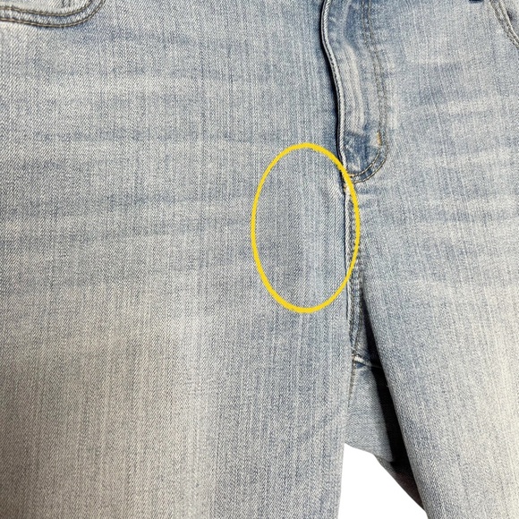 LOFT Light Wash Modern Skinny Side Stripe Step Raw Hem Jeans - Picture 9 of 14